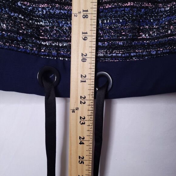Diane Von Furstenberg Tweed Sweater Petite Colorful Waist Tie - Picture 6 of 12